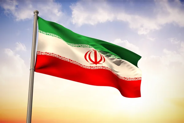 Composite image of iran national flag — Stock Photo, Image