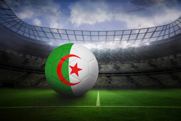 Football in algeria colours — Stock Photo, Image