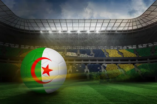 Football in algeria colours — Stock Photo, Image