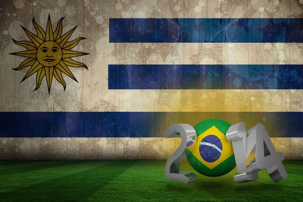 Композитне зображення кубку світу з бразилії 2014 — стокове фото
