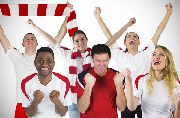 Composite image of football fans — Stock Photo, Image