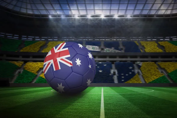 Fußball in australischen Farben — Stockfoto