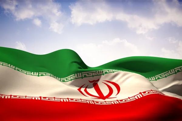 Composite image of iran flag waving — Stock Photo, Image