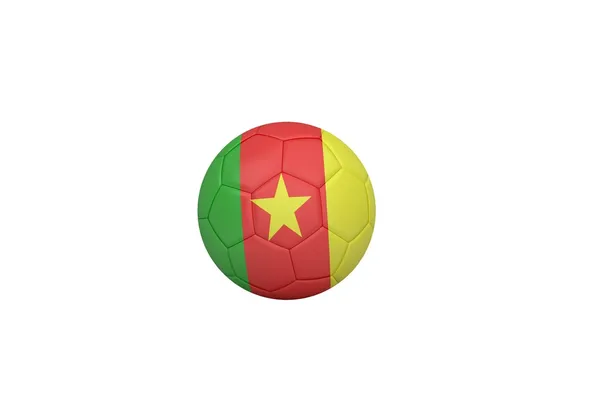 Fußball in kamerunischen Farben — Stockfoto