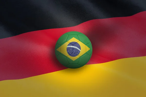 Voetbal in brasil kleuren — Stockfoto