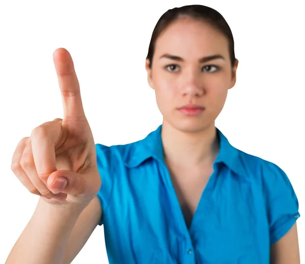 Serious businesswoman pointing — Stock Photo, Image