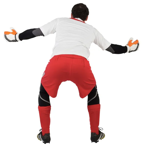 Goalkeeper with arms ready to catch — Stock Photo, Image