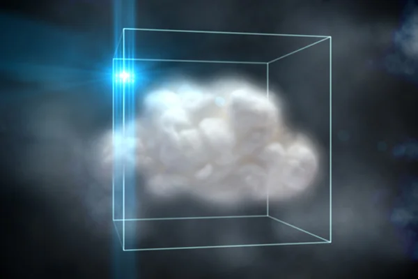 Conceito de computação em nuvem na caixa — Fotografia de Stock