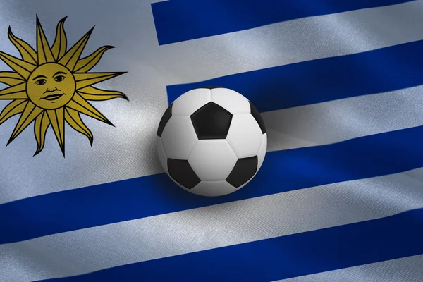 Uruguay karşı futbol — Stok fotoğraf