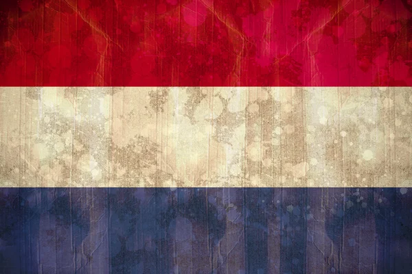 Hollanda bayrağı grunge etkisi — Stok fotoğraf