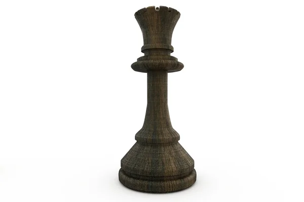 Black queen chess piece — Zdjęcie stockowe