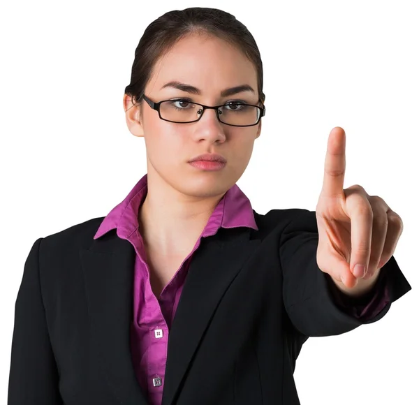 Serious businesswoman pointing — Stock Photo, Image