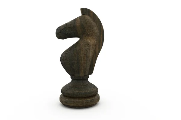 Black knight chess piece — Stock Photo, Image