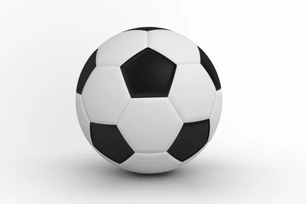 Black and white leather football — Stock Photo, Image