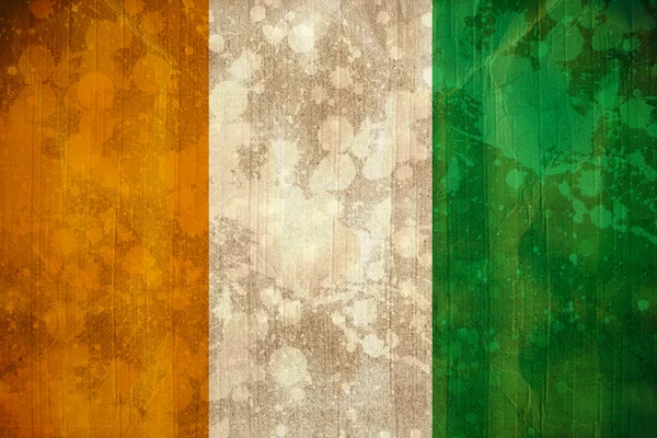 그런 지 효과에서 코트디부아르 국기 — 스톡 사진