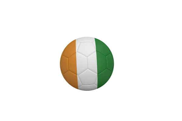 Football in ivory Coast colours — Stock Photo, Image