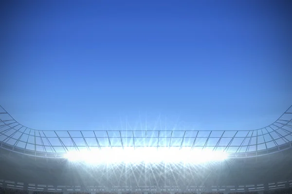 Stadio di calcio sotto il cielo blu — Foto Stock