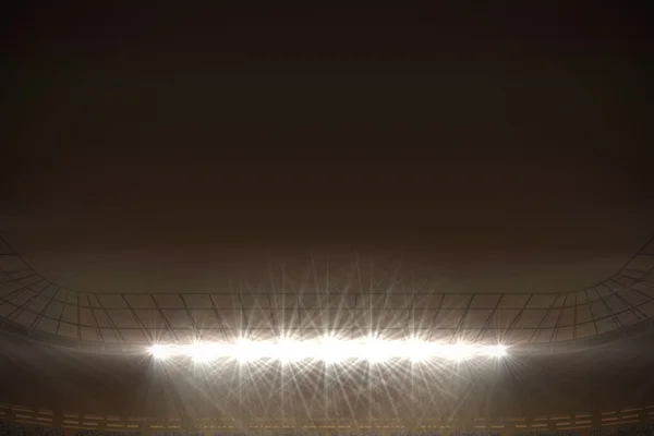 Estádio de futebol sob céu noturno — Fotografia de Stock