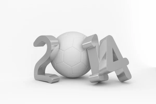 Wereldkampioenschap voetbal 2014 in wit en grijs — Stockfoto