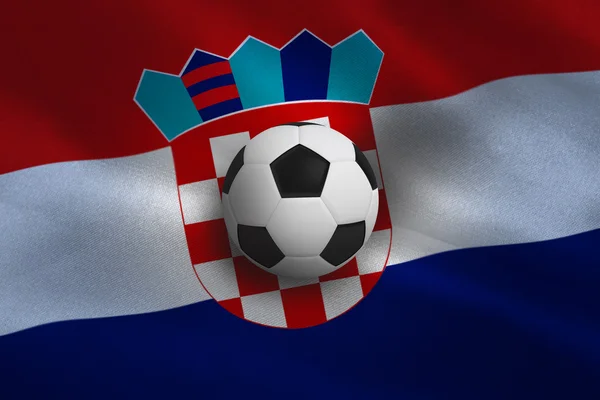 Football against croatia flag — Stock Photo, Image