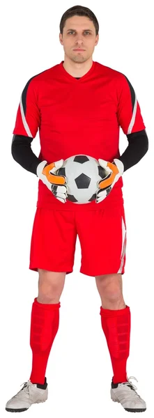 Fit goal keeper looking at camera — Stock Photo, Image
