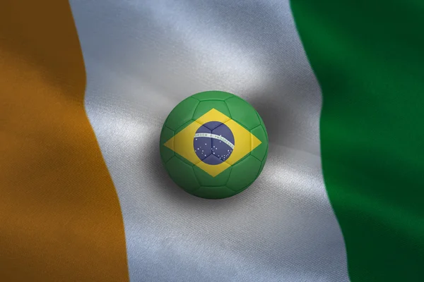 Football in brasil colours — Stock Photo, Image