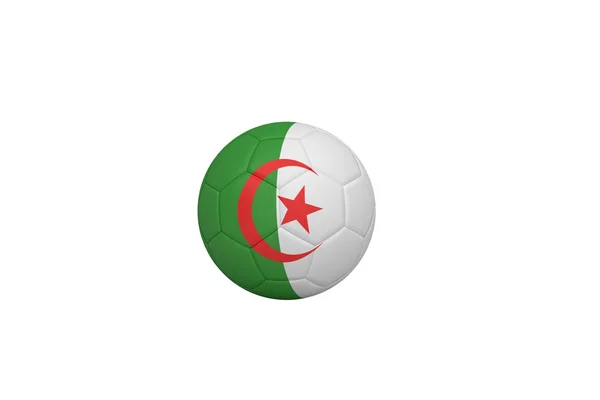 Football in algeria colours — Stock Photo, Image