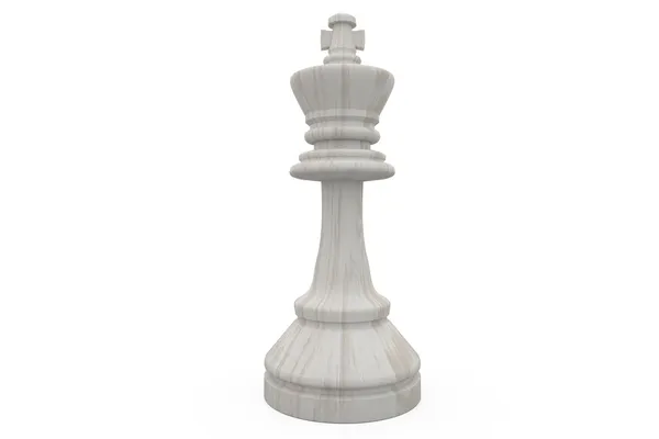 Biały król szachowy kawałek — Zdjęcie stockowe