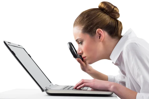 Businesswoman typing — Stock Photo, Image