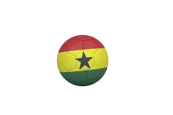 Football in ghana colours — Stock Photo, Image