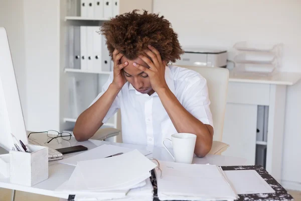 Stressed businessman with his head down — Stock Photo, Image