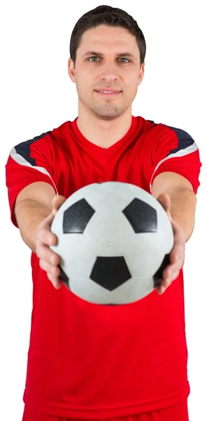 Jogador de futebol bonito — Fotografia de Stock