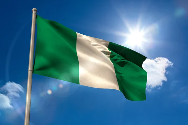 Nigeria flagga — Stockfoto