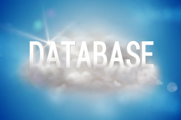 Database on a floating cloud — Stock Photo, Image