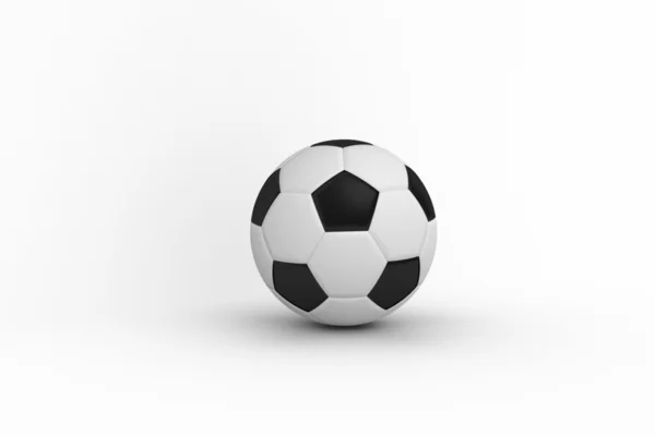 Black and white leather football — Stock Photo, Image