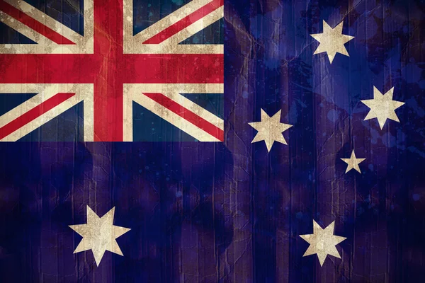 Australische Flagge im Grunge-Effekt — Stockfoto