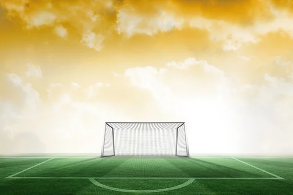 Football pitch and goal — Stock Photo, Image