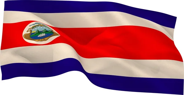 Costa rica flag waving — Stock Photo, Image