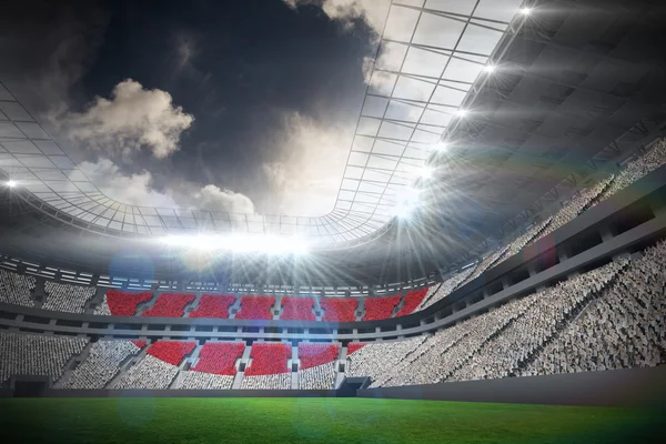 Bandeira do Japão contra estádio de futebol — Fotografia de Stock