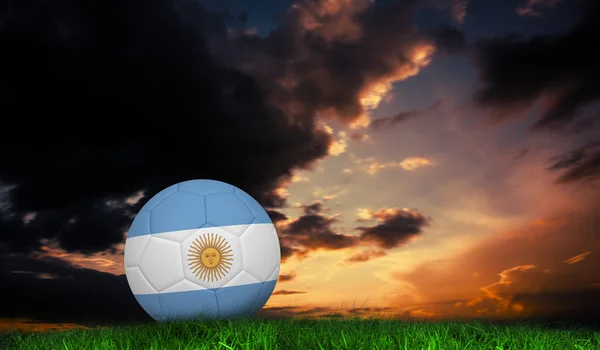 Fussball in argentinischen farben — Stockfoto