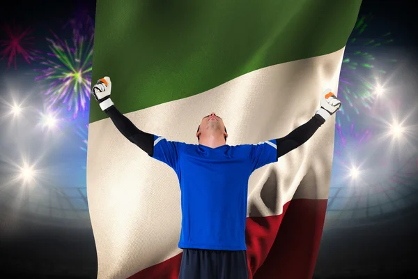 Goalkeeper celebrating win — Stock Photo, Image