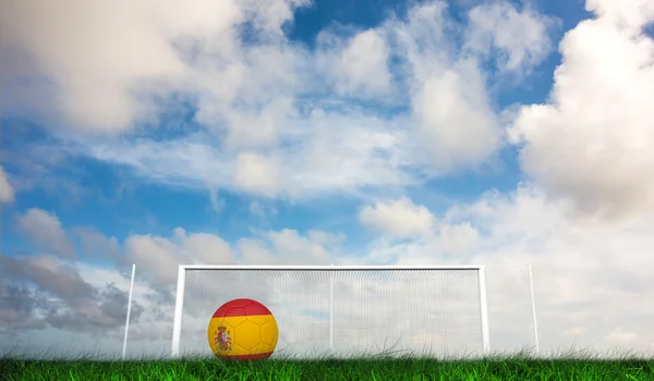 Fußball in spanischen Farben — Stockfoto