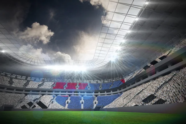 Republik Korea Flagge gegen Fußballstadion — Stockfoto