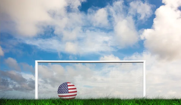 Fußball in amerikanischen Farben — Stockfoto