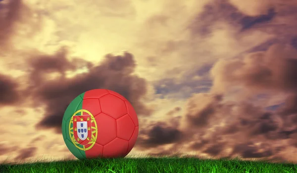 Football in portugal colours — Stock Photo, Image