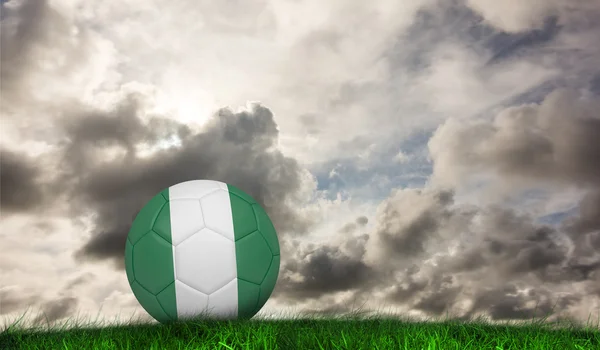 Voetbal in nigeria kleuren — Stockfoto