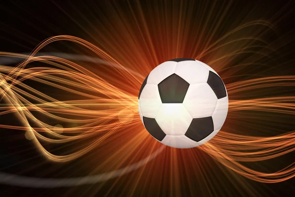 Football against curved laser light — Stock Photo, Image