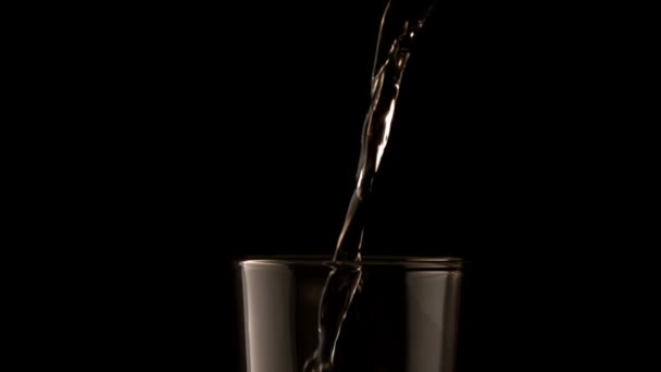 Water pouring into glass — Stock Video