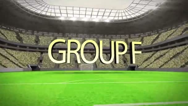 Gruppo F coppa del mondo animazione — Video Stock