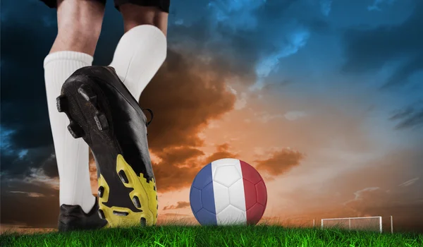 Botte Ootball coup de pied france ball — Photo